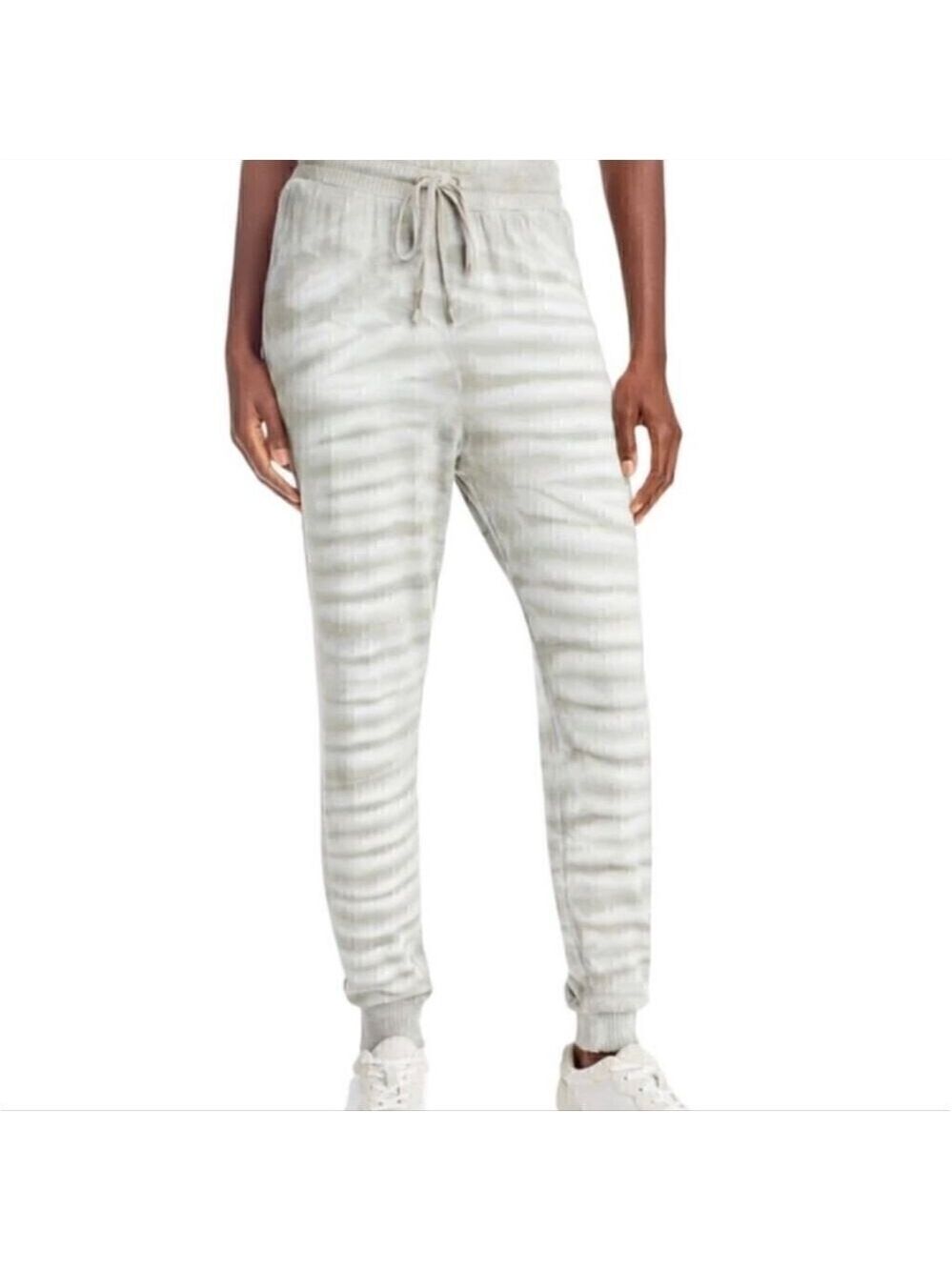 Splendid Gray White Tie Dye Tiger Stripe Jogger Sweatpants Size Small NWT